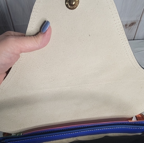 Silvano Borgatti Leather Color Block Handbag NWT - Picture 7 of 14